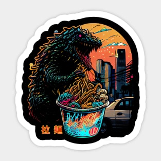 Ramen Godzilla Sticker